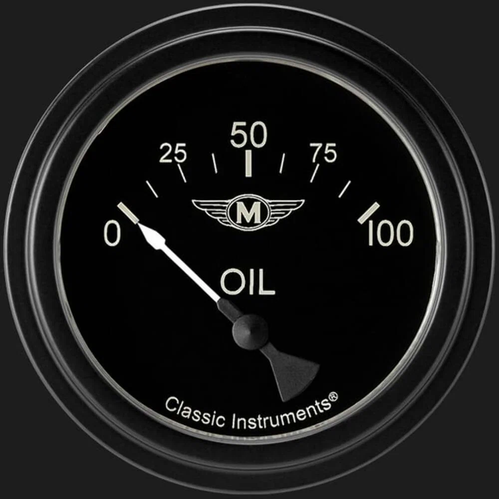 Moal Bomber 2 5_8_ Oil Pressure Gauge MA281BLF